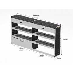 Trade Van Racking - Volkswagen Crafter 2017 on L3H2 - Gold - Full Kit Trade Van Racking - Volkswagen Crafter 2017 on L3H2 - Gold - Full Kit