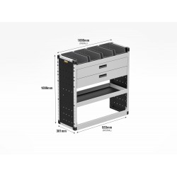 Trade Van Racking - Ford Transit Custom 2012 to 2023 L1H1 - Gold - Passenger's Side Trade Van Racking - Ford Transit Custom 2012 to 2023 L1H1 - Gold - Passenger's Side