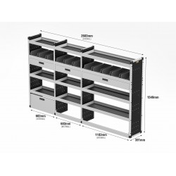 Trade Van Racking - Mercedes Sprinter 2018 on L2H2 - Gold - Full Kit Trade Van Racking - Mercedes Sprinter 2018 on L2H2 - Gold - Full Kit