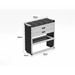 Trade Van Racking - Mercedes Vito 2015 on L2H1 - Gold - Passenger's Side Trade Van Racking - Mercedes Vito 2015 on L2H1 - Gold - Passenger's Side