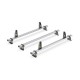 3x ULTI Bar+ Aluminium Roof Bars for Opel Movano - VG245-3